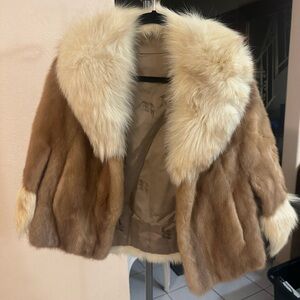 Cozy Brown and Cream Teddy Jacket with Plush Fur Trim